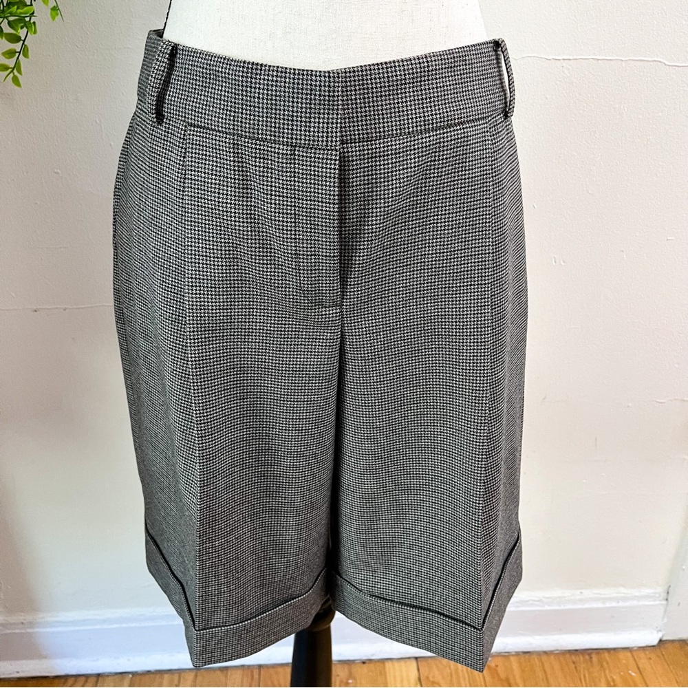 Vintage Plaid High Waisted Pleated Shorts